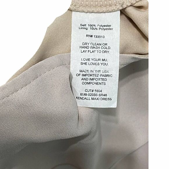 Show Me Your Mumu Kendall Maxi Dress Show Me The Ring Crisp‎ Bridesmaid Small - Picture 12 of 15